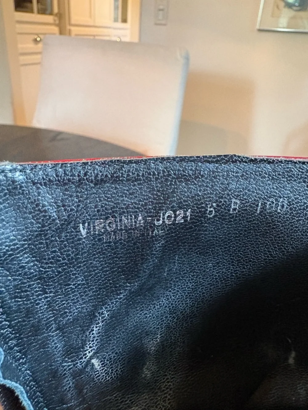 COACH Virginia J021 Burgundy Leather Square Toe Boots Made in Italy Size 6B - Picture 14 of 15